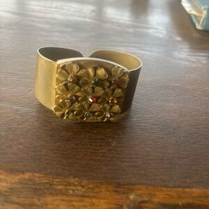 Floral Gold Cuff Bracelet